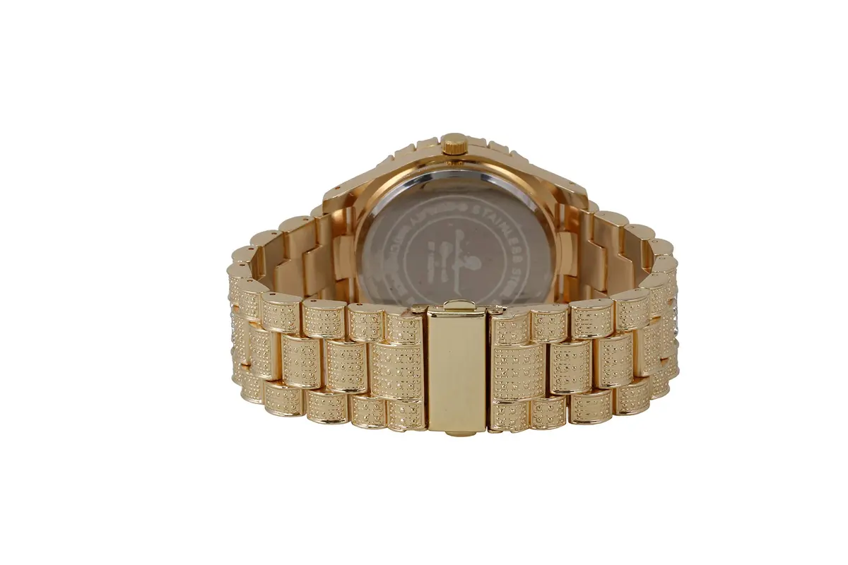 Charles Raymond Mens Big Rocks Bezel with Color Roman Numerals 1.75in Dial | Luxury Look Watch with Crystals - view 4