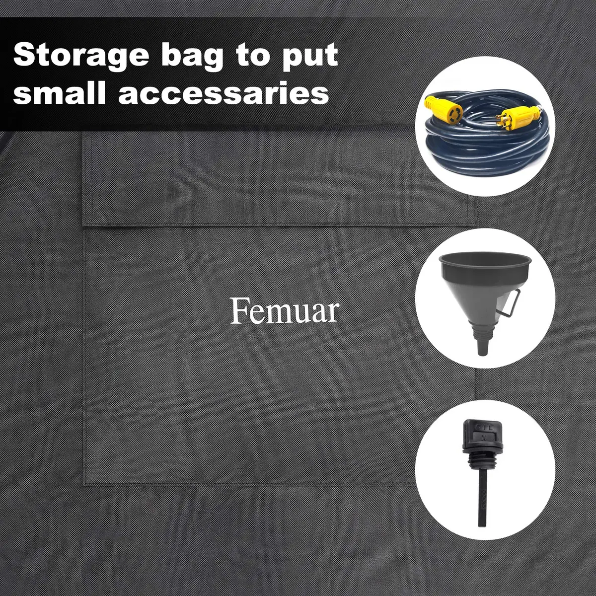 Femuar Heavy Duty Generator Cover 81 cm (32 in) | Waterproof, UV-Resistant, All-Weather Protection - view 5