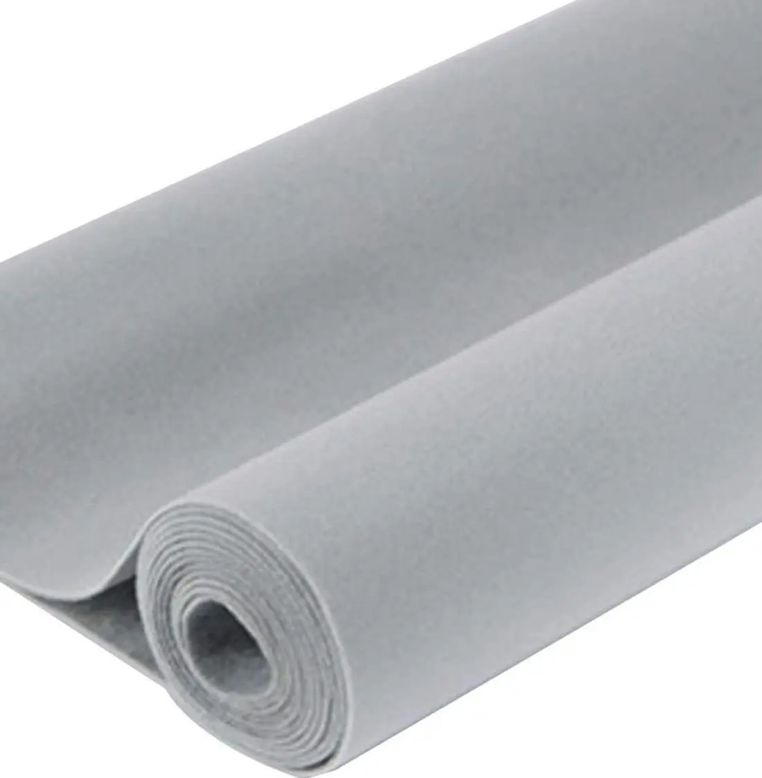 CHENGZHG Gray Self-Adhesive Velvet Fabric Liner 45cm x 200cm (17.7" x 78.7") | Protects Surfaces from Scratches - main product image