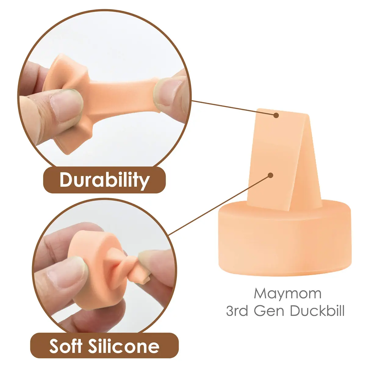 Maymom Duckbill Valves for Spectra S1 S2 9 Plus Dew 350 Orange 5ct | BPA-Free Replacement Parts for Breast Pumps - view 7