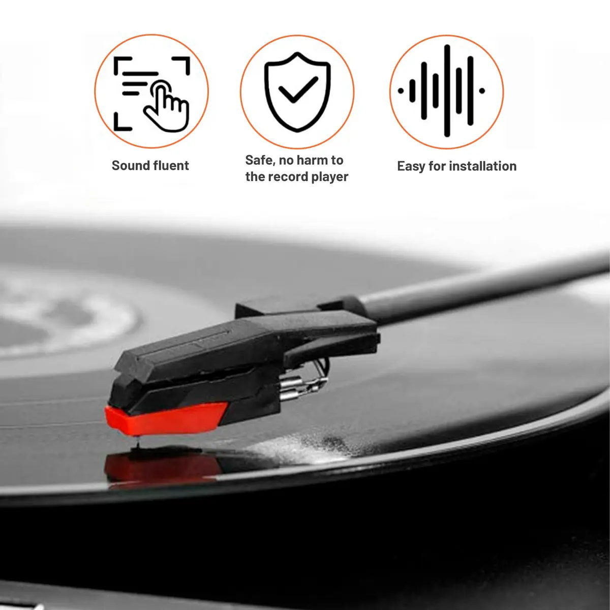banpa Red Record Player Cartridge with 4 Diamond Stylus Needles | Set of 5 for Crosley, ION, LP, Phonograph - view 6