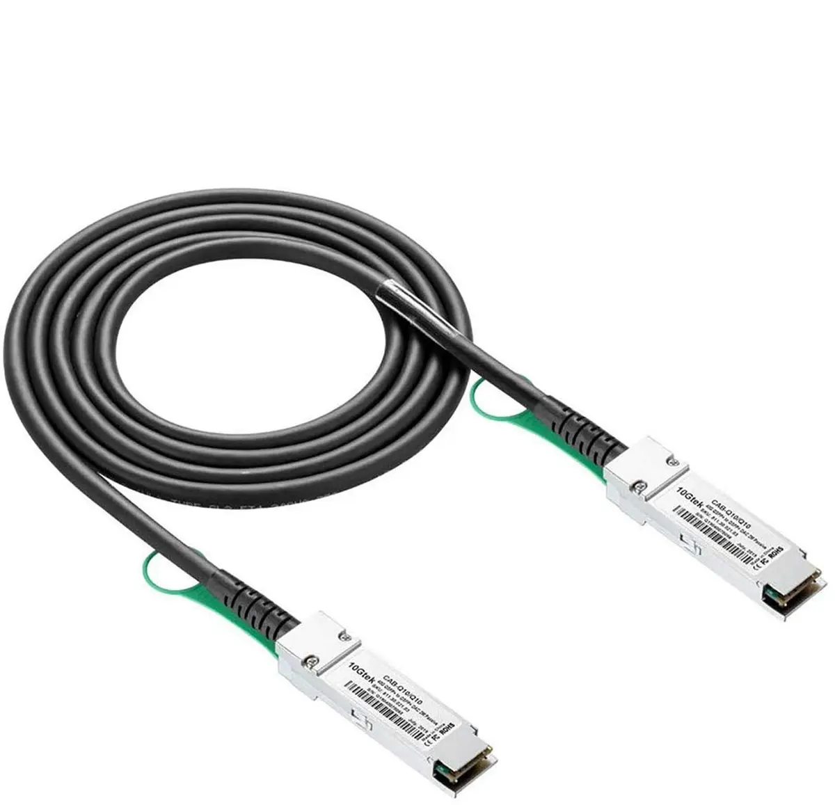 10Gtek 40GBASE-CR4 QSFP to QSFP Passive Copper Twinax Cable 3m | Compatible with Dell Force10 & EMC - main product image