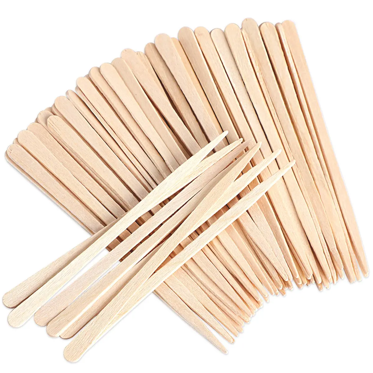 JANYUN 200 Pcs Eyebrow Wax Sticks Applicator 89mm (3.5 inch) | Precise Hair Removal for Face & Bikini - main product image