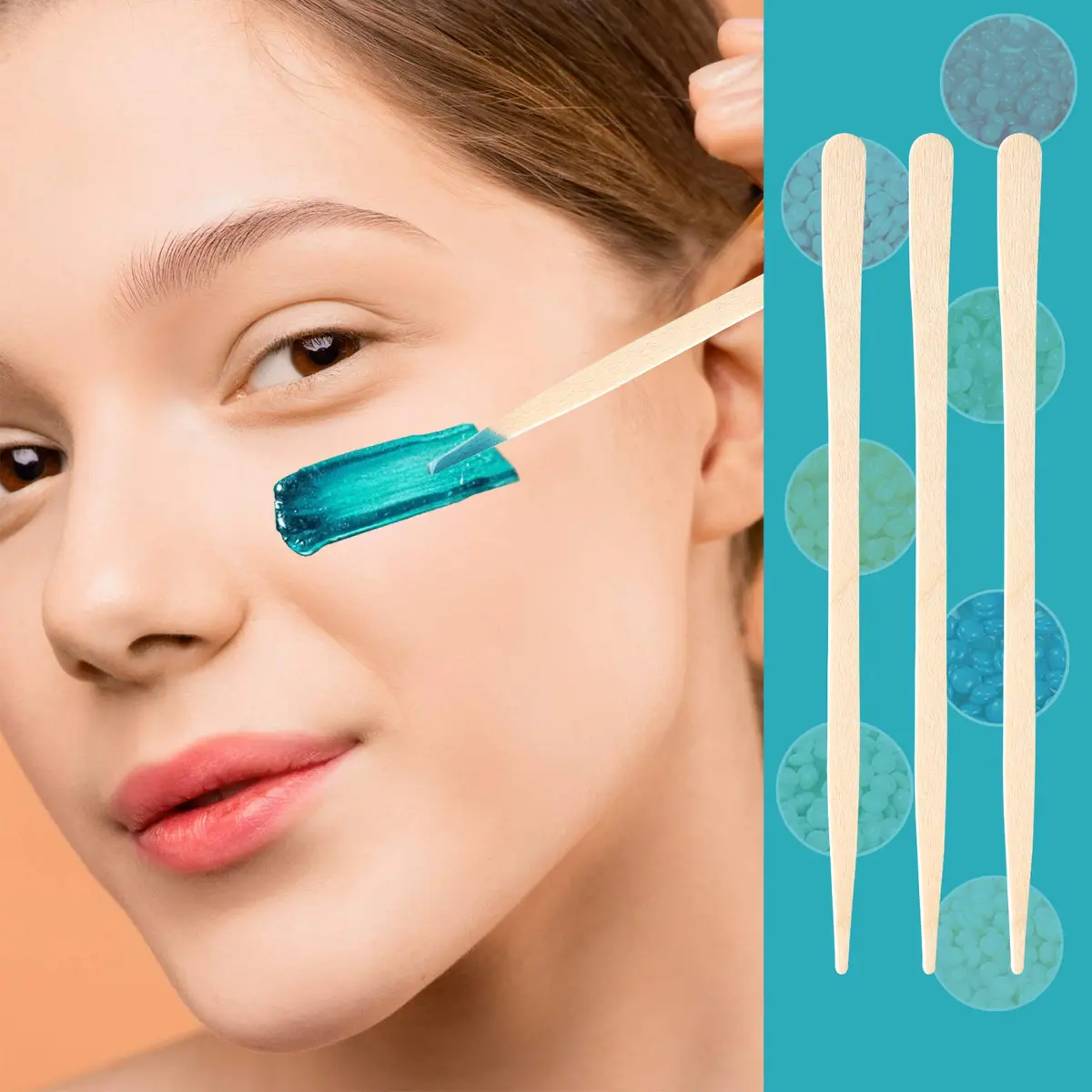 JANYUN 200 Pcs Eyebrow Wax Sticks Applicator 89mm (3.5 inch) | Precise Hair Removal for Face & Bikini - view 6