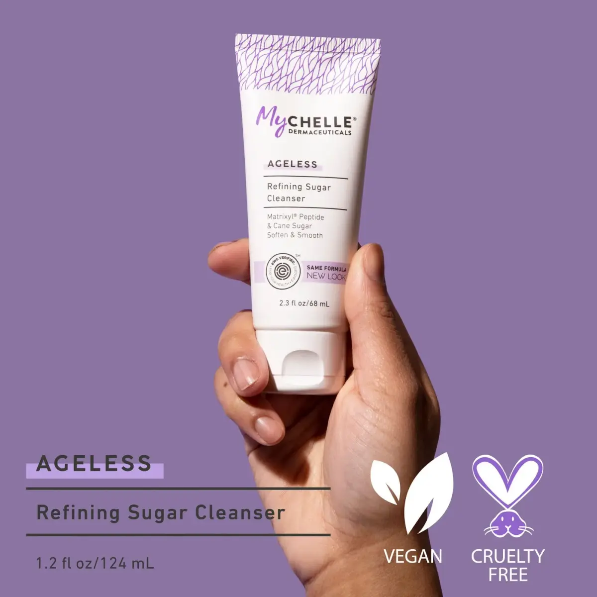 MyChelle Dermaceuticals Refining Sugar Cleanser 68ml (2.3 Fl Oz) | Gentle Exfoliating Face Wash with Peptides - view 4