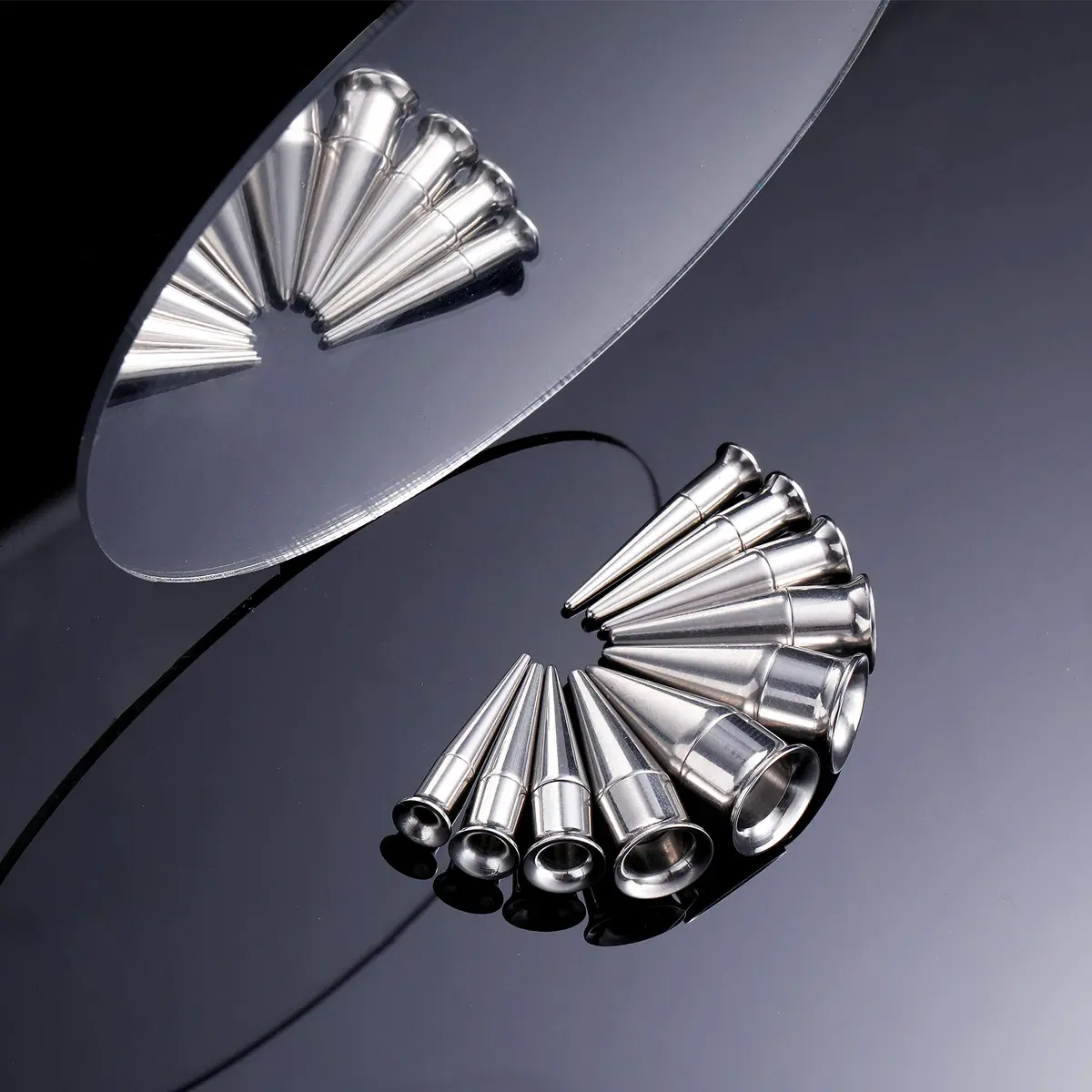 Hicarer Ear Gauge Stretching Kit 6G-00G | 30 Stainless Steel Gauges for Piercing Expansion - view 7