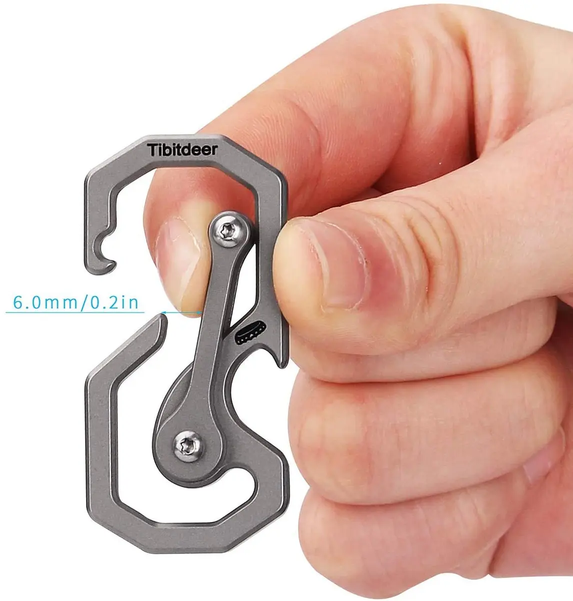 Tibitdeer Titanium Key Chain | Heavy Duty Carabiner Organizer for Men & Women, 2 Pack - view 6