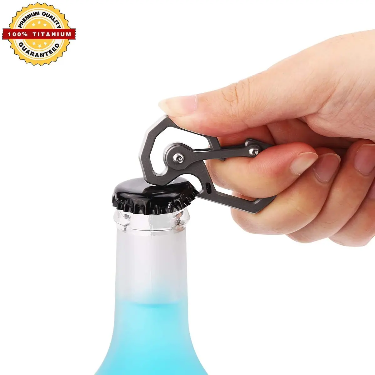 Tibitdeer Titanium Key Chain | Heavy Duty Carabiner Organizer for Men & Women, 2 Pack - view 3