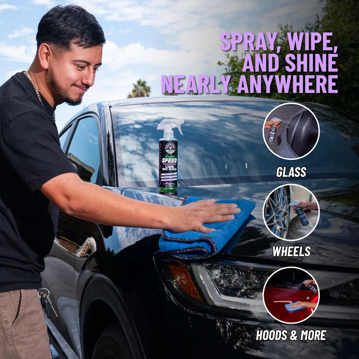 Chemical Guys HydroSpeed Ceramic Quick Detailer Spray 16 oz | Hydrophobic Gloss & Protection - view 6
