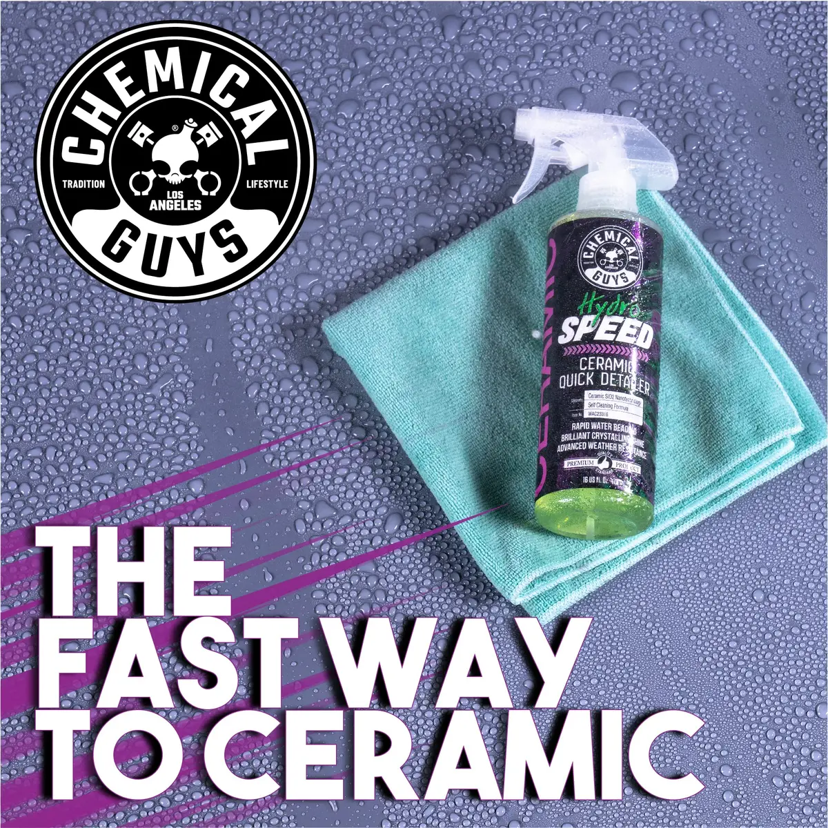 Chemical Guys HydroSpeed Ceramic Quick Detailer Spray 16 oz | Hydrophobic Gloss & Protection - view 7