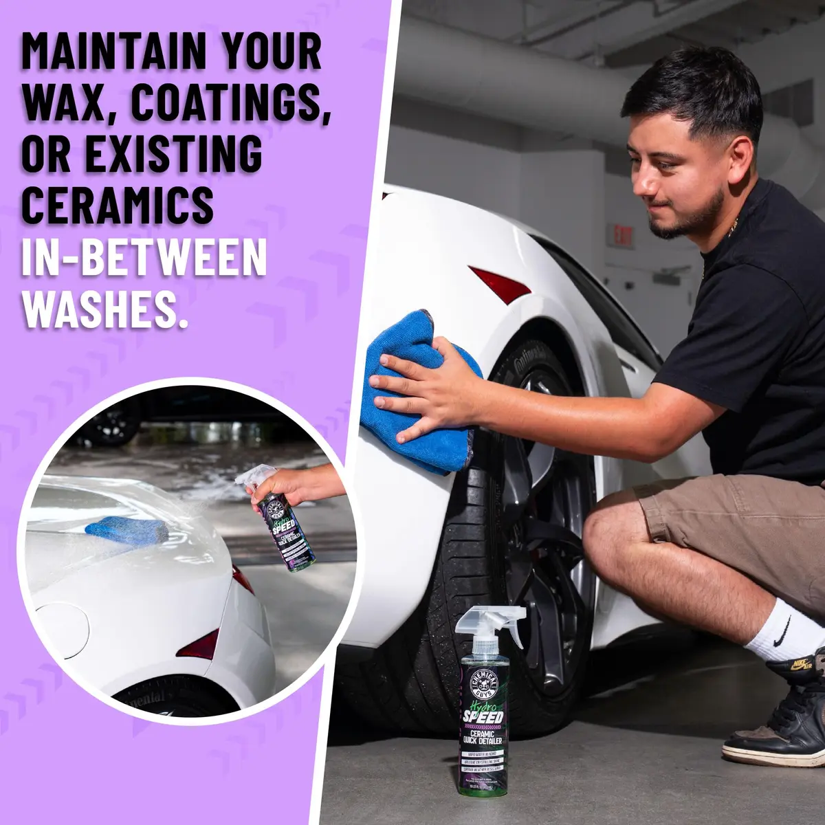 Chemical Guys HydroSpeed Ceramic Quick Detailer Spray 16 oz | Hydrophobic Gloss & Protection - view 4