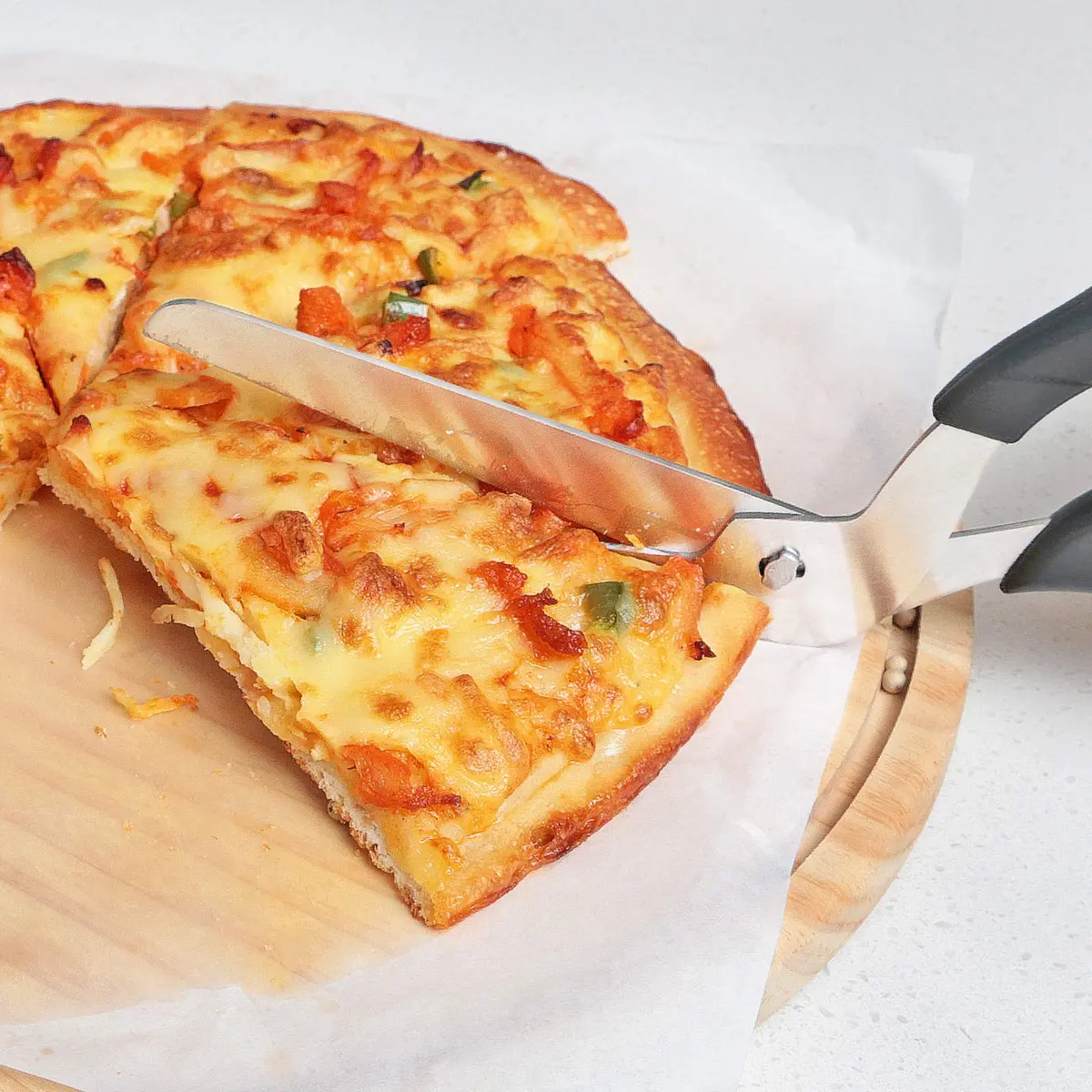 Asdirne Pizza Scissors 10.3Inch | Ultra Sharp Detachable Blade, Ergonomic Soft Grip, Food-Grade Stainless Steel - view 5