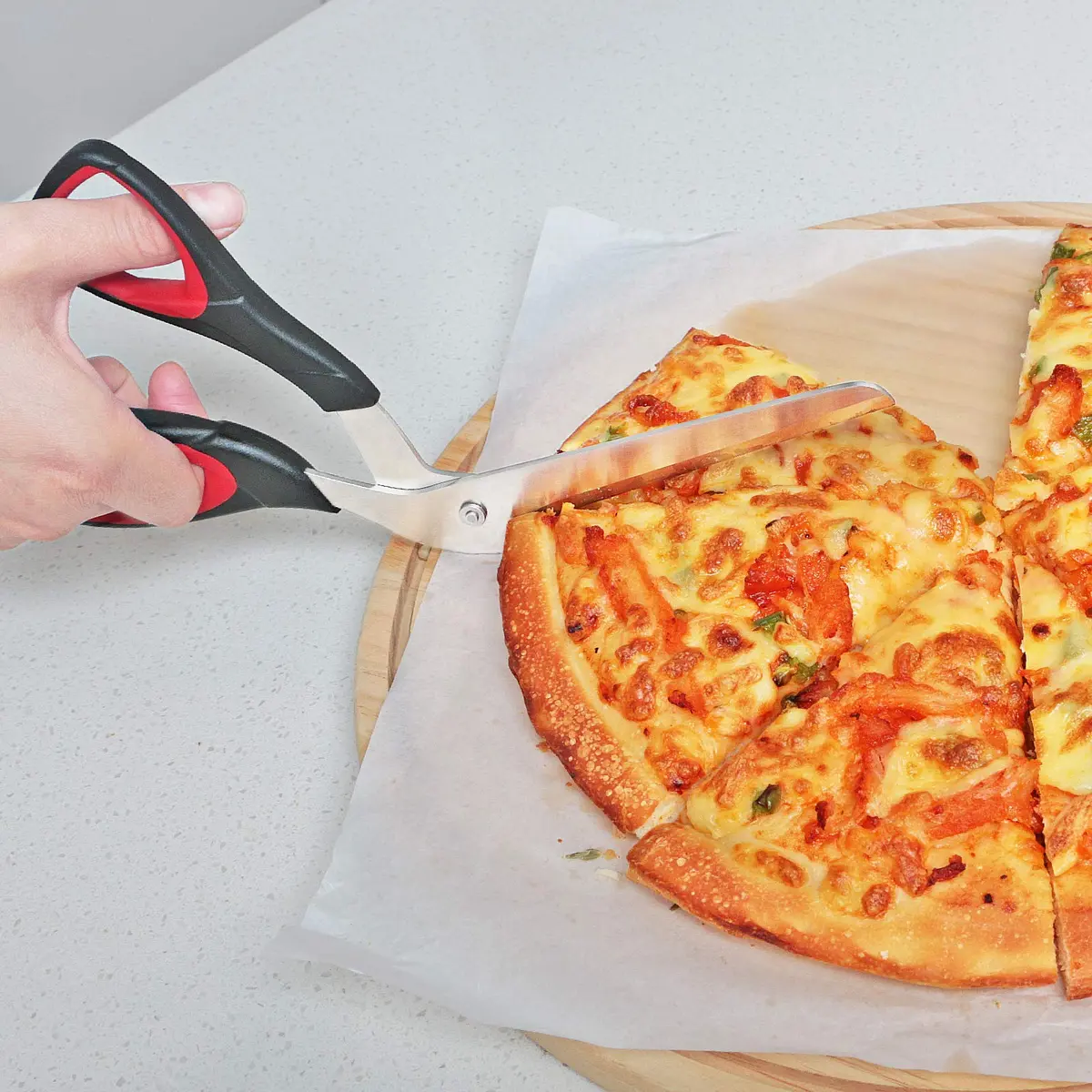 Asdirne Pizza Scissors 10.3Inch | Ultra Sharp Detachable Blade, Ergonomic Soft Grip, Food-Grade Stainless Steel - view 6