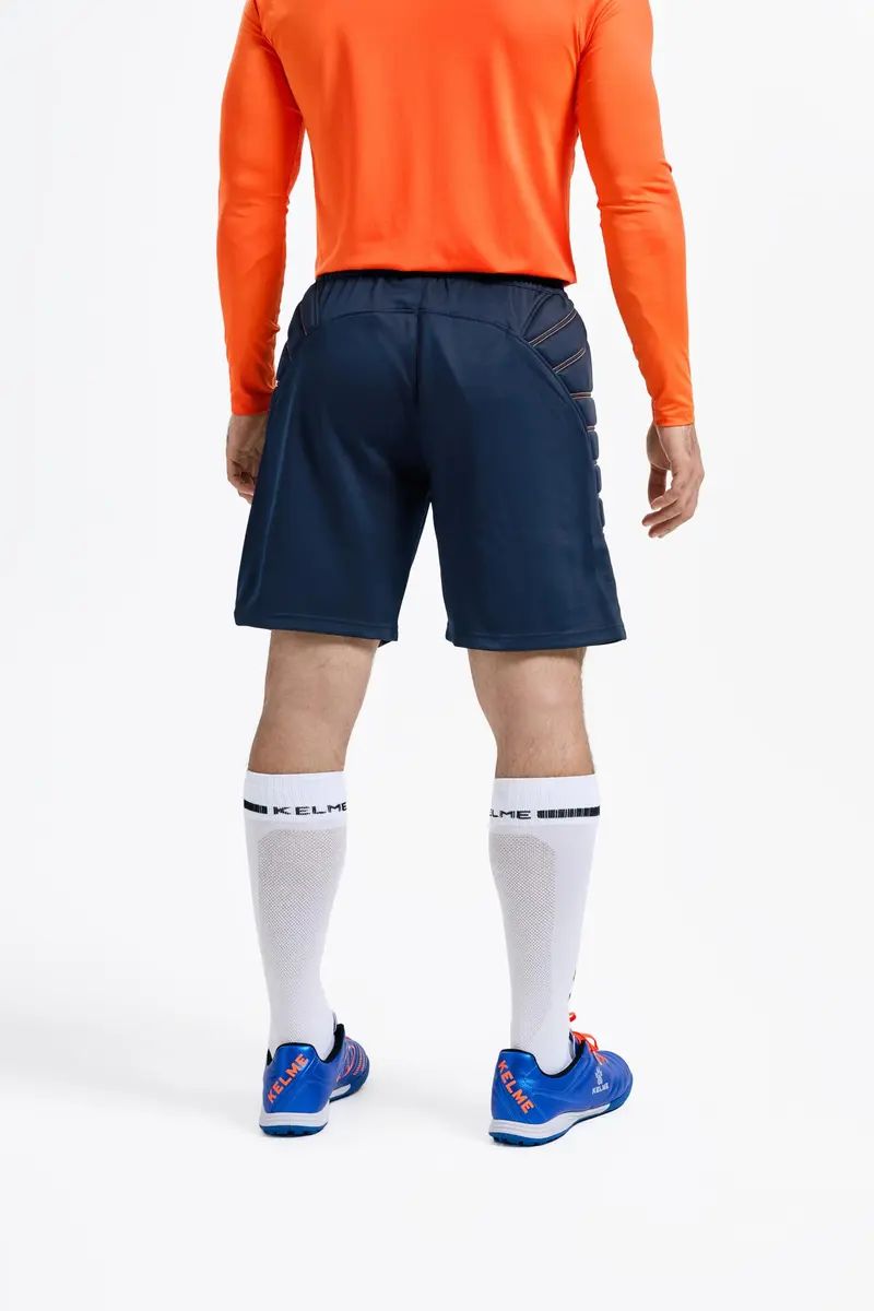 KELME Kid's Goalkeeper Shorts - Padded Soccer Goalie Shorts, Size 8, Blue/Orange | Breathable, Padded & Quick Dry - view 2