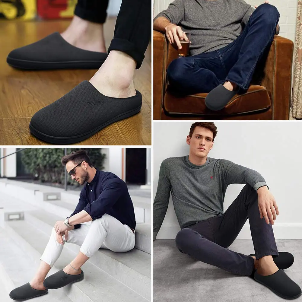 MAIITRIP Men's Memory Foam Slippers Size 16-17 | Indoor Outdoor Non Slip House Shoes - view 2