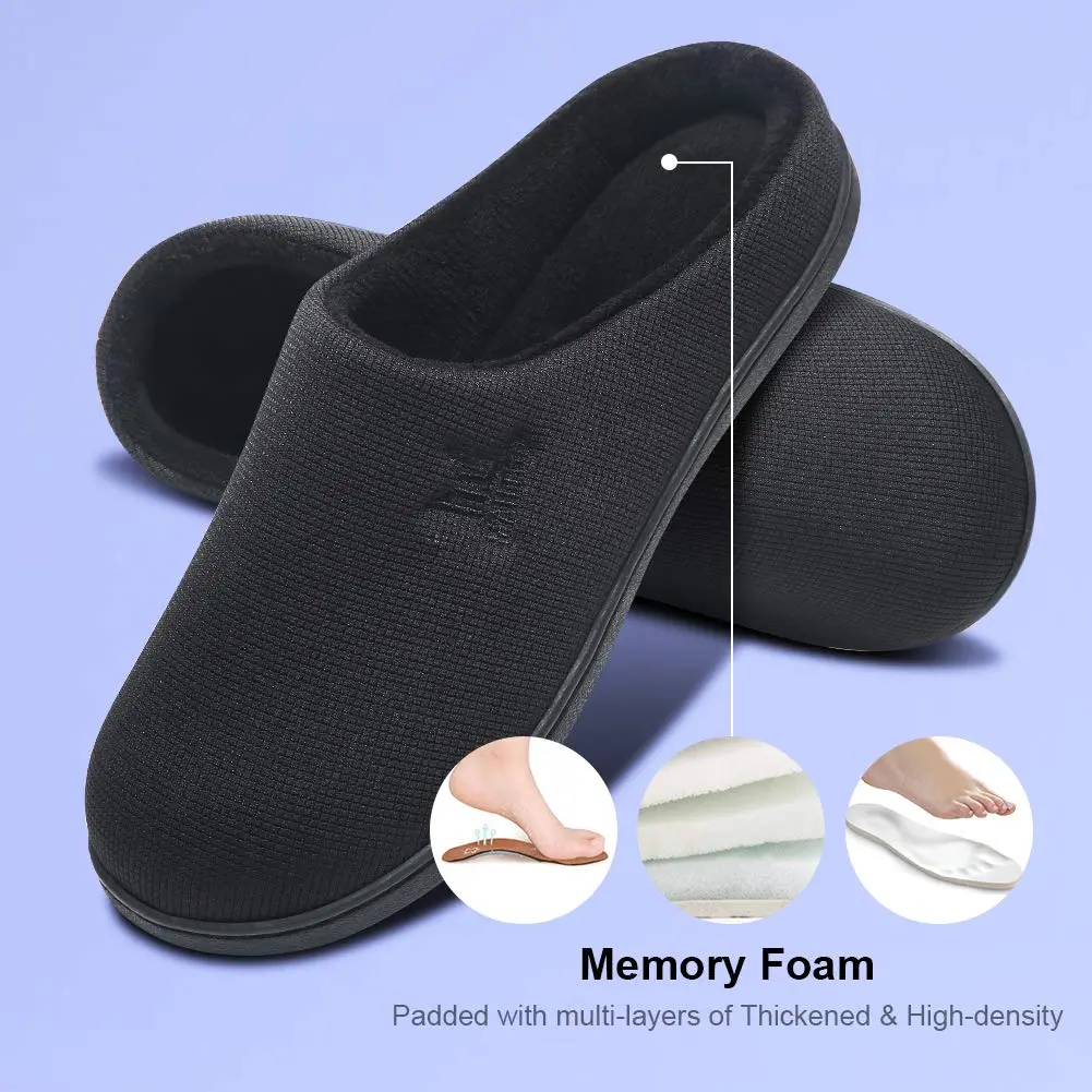 MAIITRIP Men's Memory Foam Slippers Size 16-17 | Indoor Outdoor Non Slip House Shoes - view 4