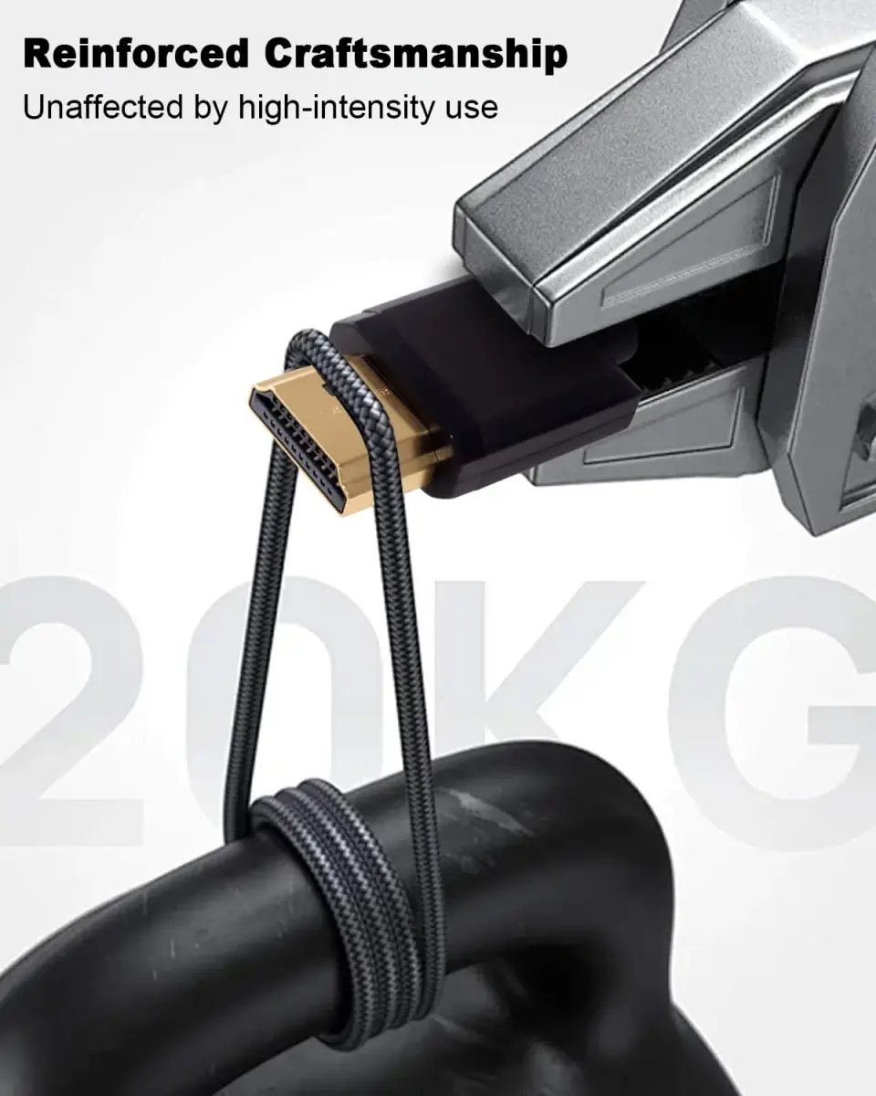 Duttek 4K Micro HDMI to HDMI Coiled Cable 1.2m (4ft) | Left Angled 90 Degree, 18Gbps - view 6