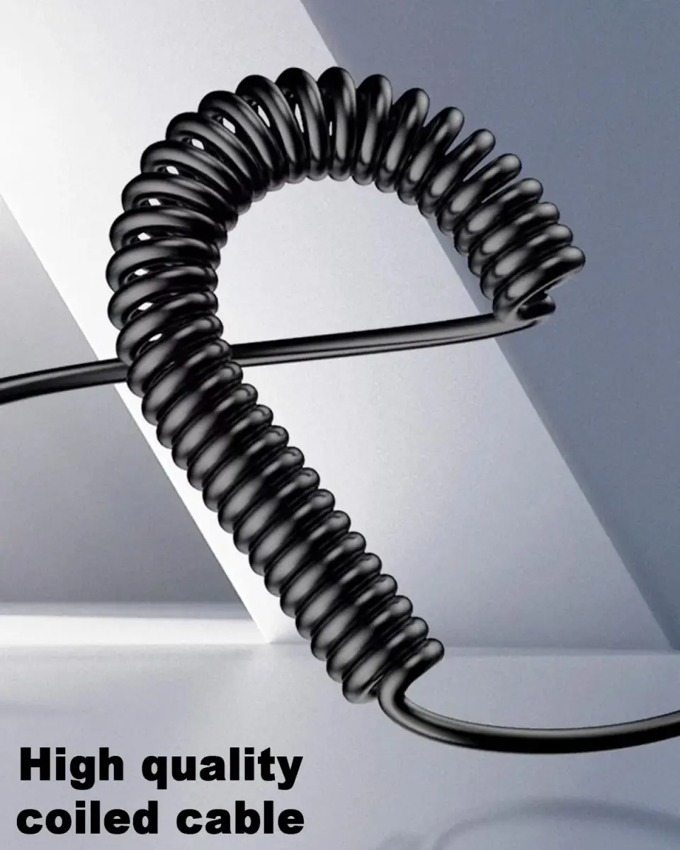 Duttek 4K Micro HDMI to HDMI Coiled Cable 1.2m (4ft) | Left Angled 90 Degree, 18Gbps - view 8