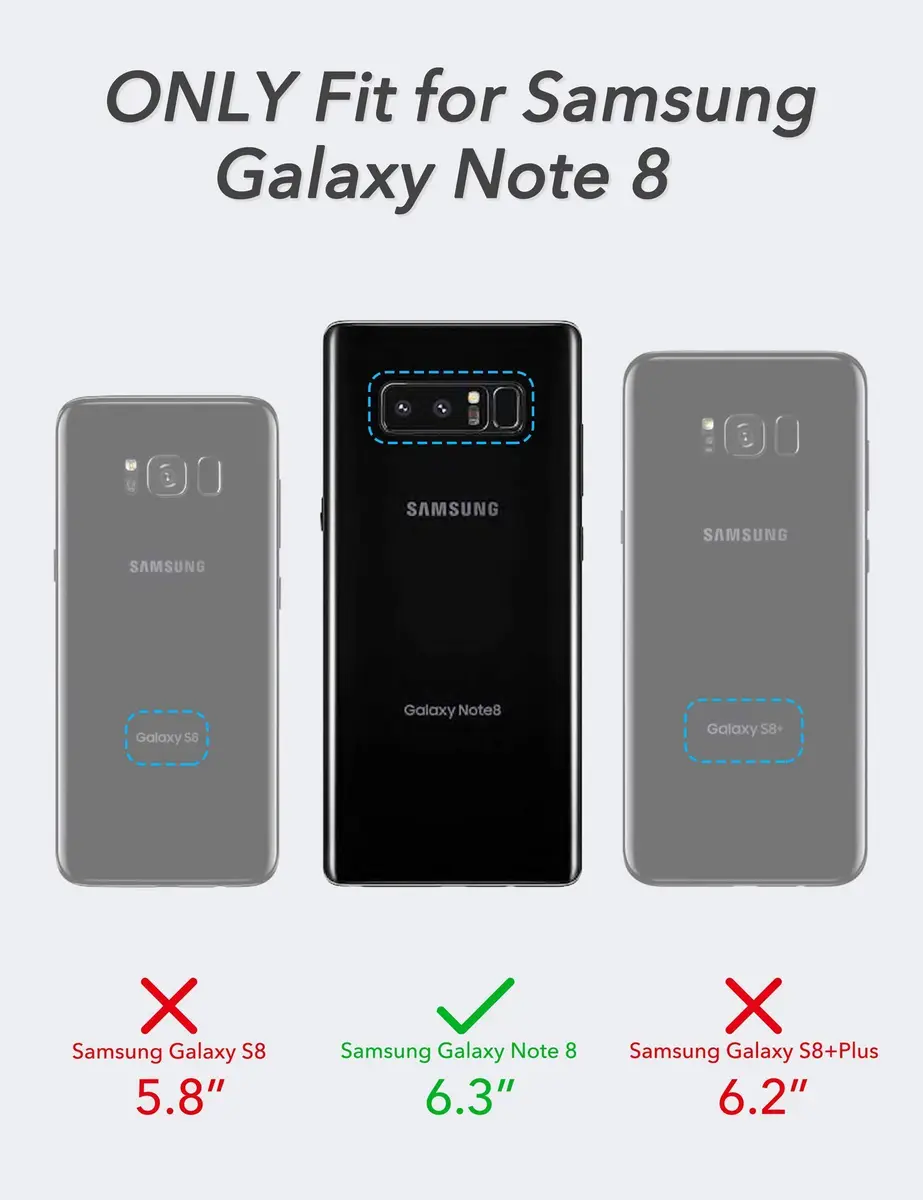 LeYi Galaxy Note 8 Phone Case Heavy Duty Shockproof Stand Black | Military Grade Drop Protection - view 2