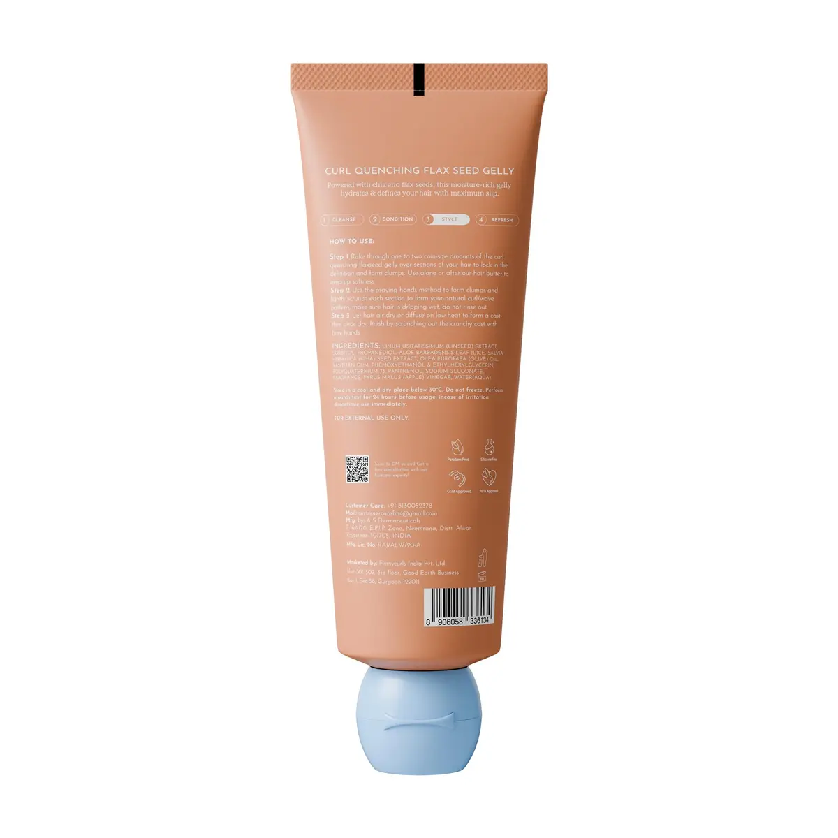 FIX MY CURLS Curl Quenching Flax Seed Gelly For Curly And Wavy Hair, 210ml (7.05 Fl Oz) | Vegan, Cruelty-Free, Protein-Free Styling Gel - view 8