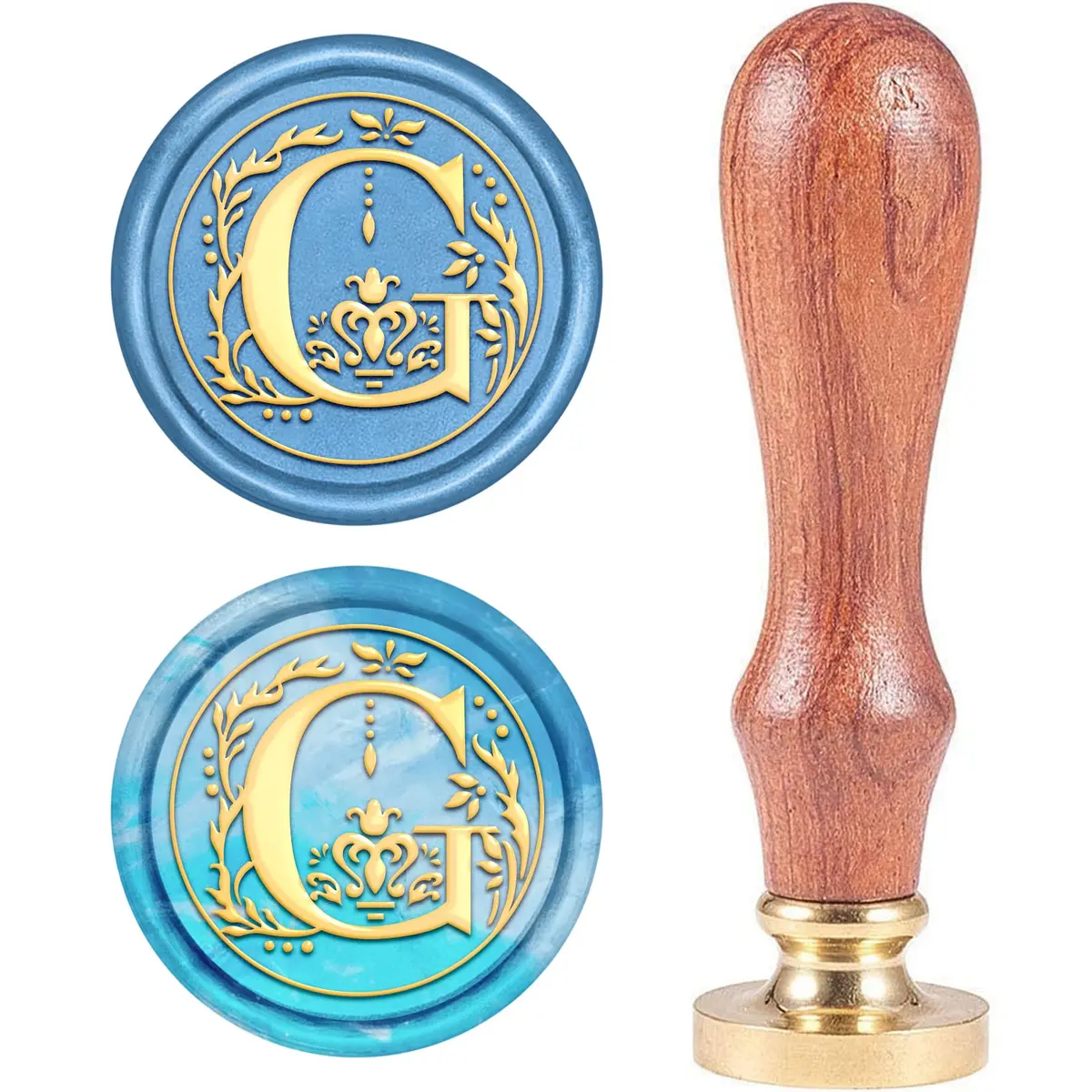 CRASPIRE Letter G Wax Seal Stamp 25mm | Vintage Alphabet Initial for Wedding Invitations & Gift Packing - main product image