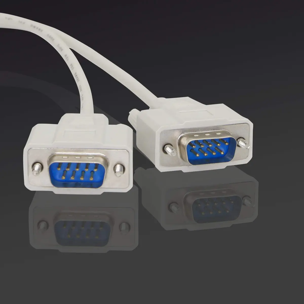 PNGKNYOCN 30cm DB9 Y Splitter Cable DB9 9 Pin 1 Female to 2 Male RS232 Serial Adapter - view 3
