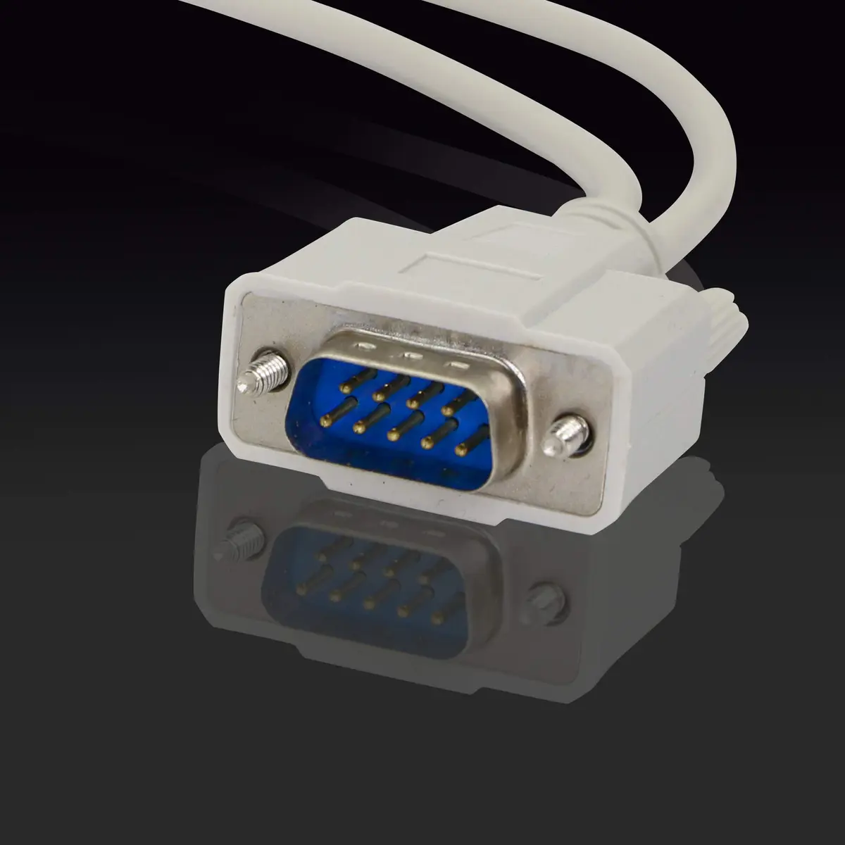 PNGKNYOCN 30cm DB9 Y Splitter Cable DB9 9 Pin 1 Male to 2 Female Rs232 Serial Adapter - view 4
