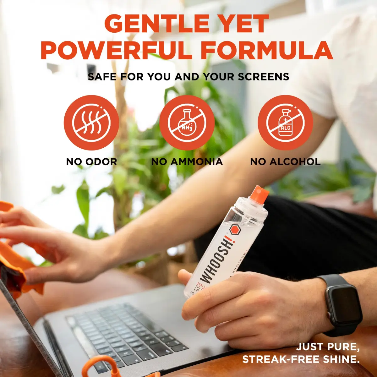 WHOOSH! Screen Shine Duo XL Screen Cleaner Spray & Wipe 130ml (4.4 Fl Oz) | Safe for All Screens & Lenses - view 6