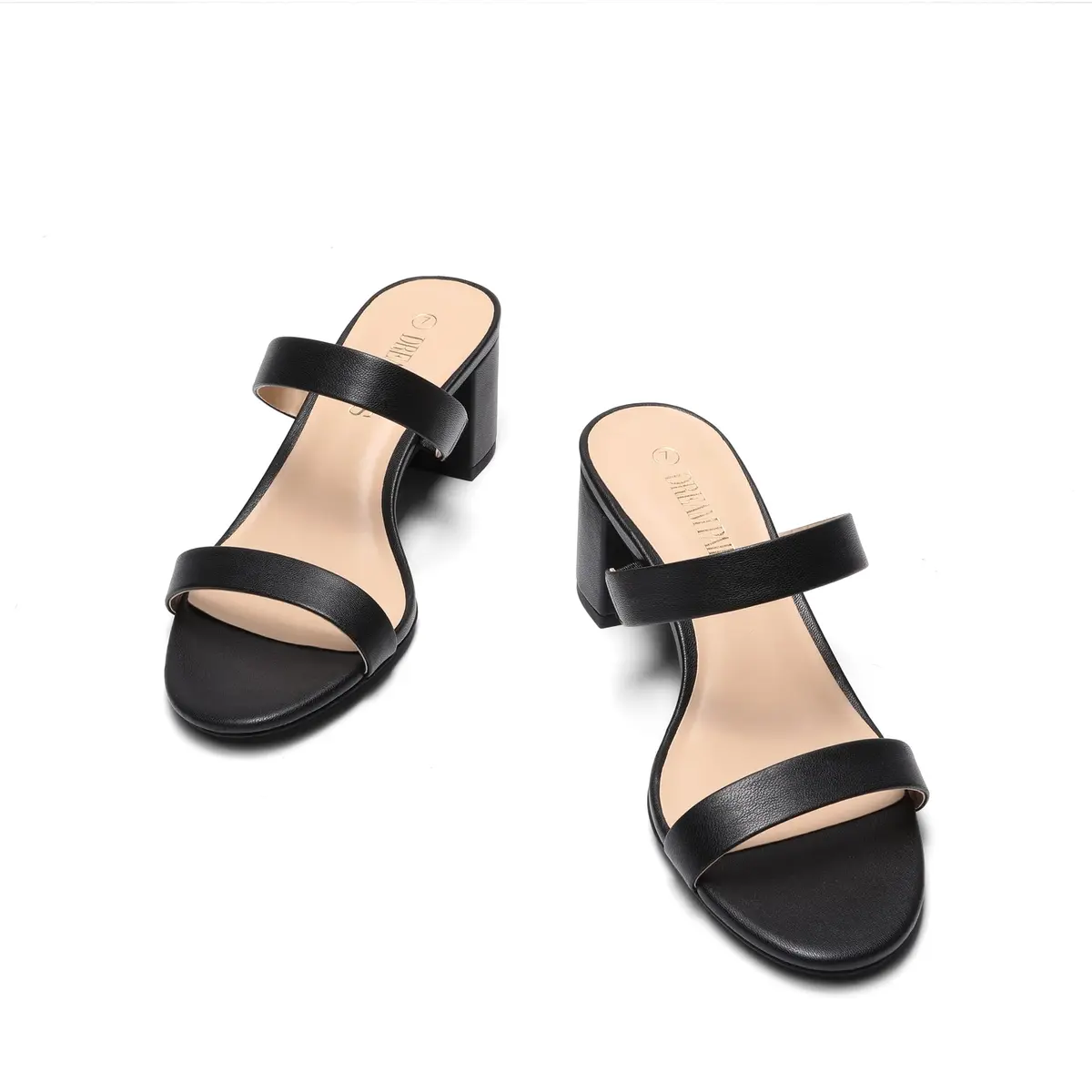 DREAM PAIRS Women's Comfort Block Slip On Mule Heels, Black/Pu, Size 9 | Stylish 2.25-inch Chunky Heel for All-Day Comfort - view 7