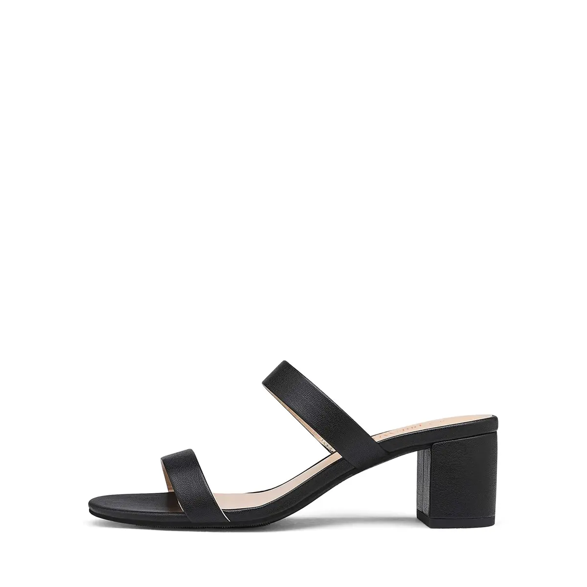 DREAM PAIRS Women's Comfort Block Slip On Mule Heels, Black/Pu, Size 9 | Stylish 2.25-inch Chunky Heel for All-Day Comfort - view 3