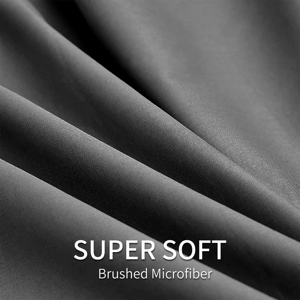EaseHome Queen Size Bed Sheets Set - Extra Soft Microfiber, 18 inch Deep Pocket, Wrinkle & Fade Resistant, Hypoallergenic (Queen,Black) - view 5