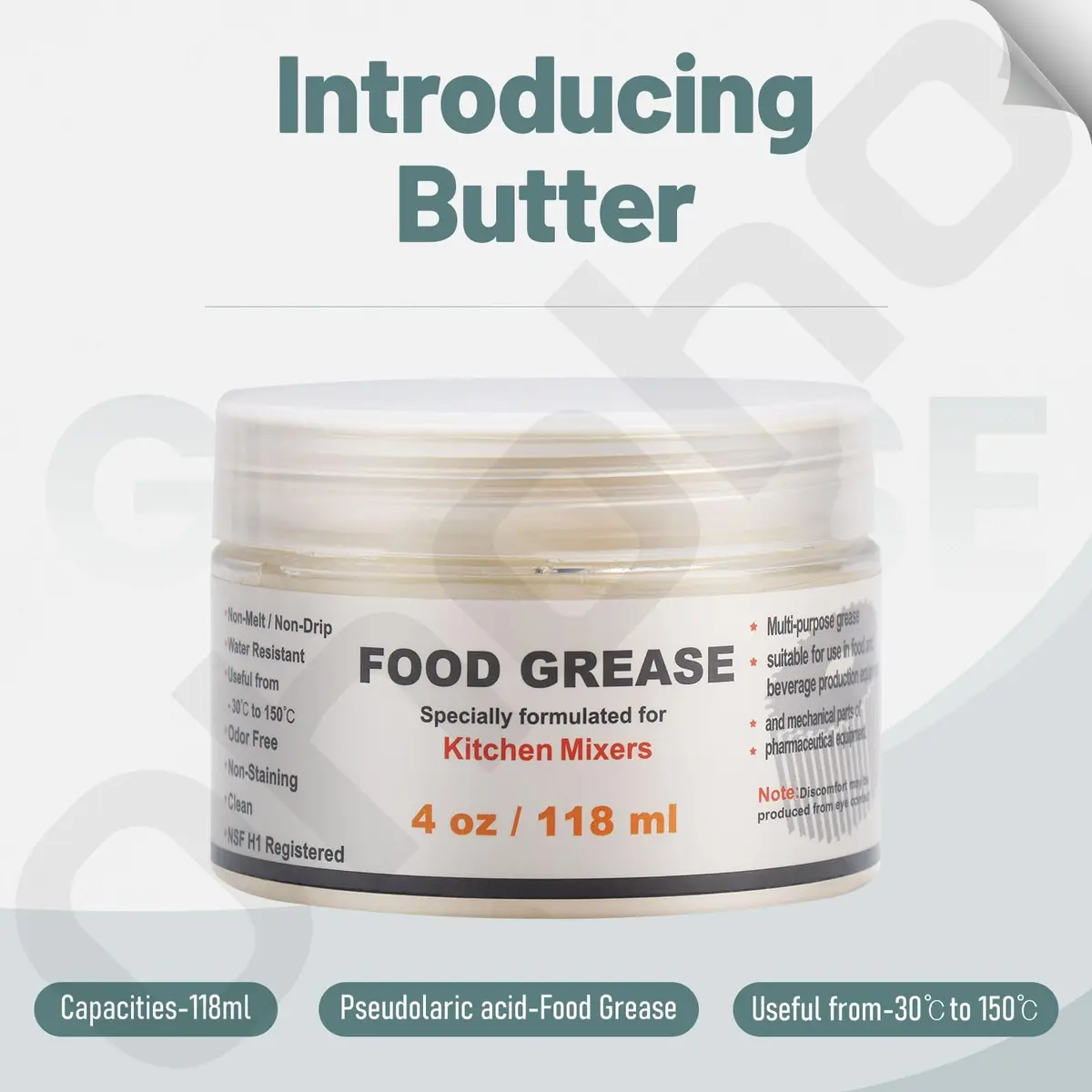 Ohoho Food Grade Grease for KitchenAid Stand Mixer 4 oz (118 ml) | Maintains Mixer Performance & Extends Service Life - view 2