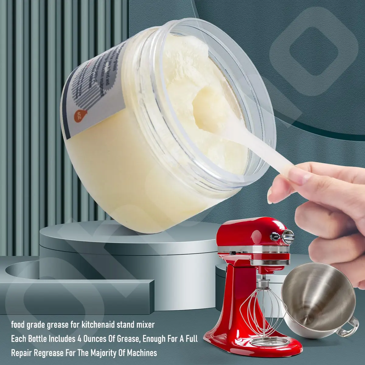 Ohoho Food Grade Grease for KitchenAid Stand Mixer 4 oz (118 ml) | Maintains Mixer Performance & Extends Service Life - view 4