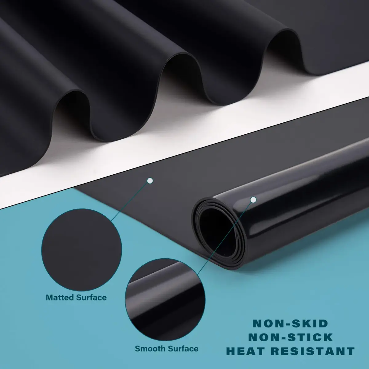 Gartful Oversize Silicone Mat 70cm x 50cm (27.6" x 19.7") | Protects Surfaces from Crafts & Heat - view 3