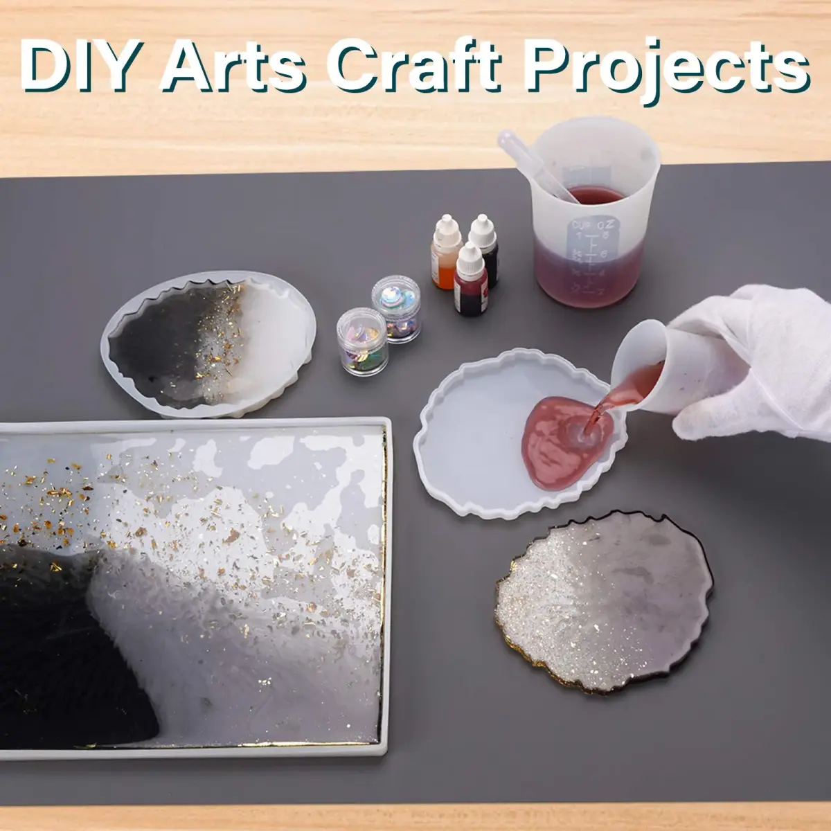Gartful Silicone Craft Sheet 70cm x 50cm (27.6" x 19.7") | Large Nonstick Desk Protector for Resin Art - view 4