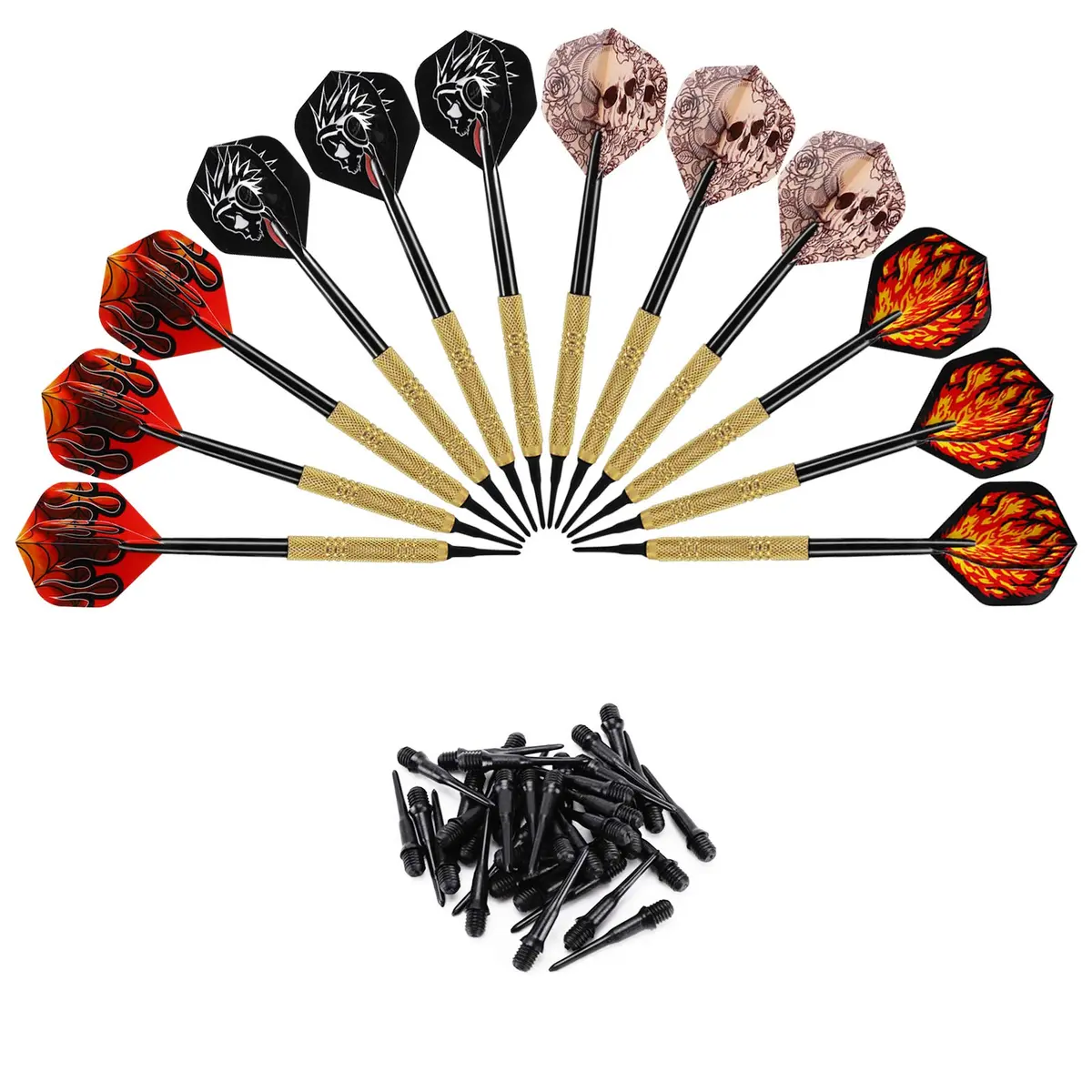 Accmor Soft Tip Darts Set 14g | Electronic & Plastic Dartboard Friendly, 12 Pcs + 36 Replacement Tips - main product image