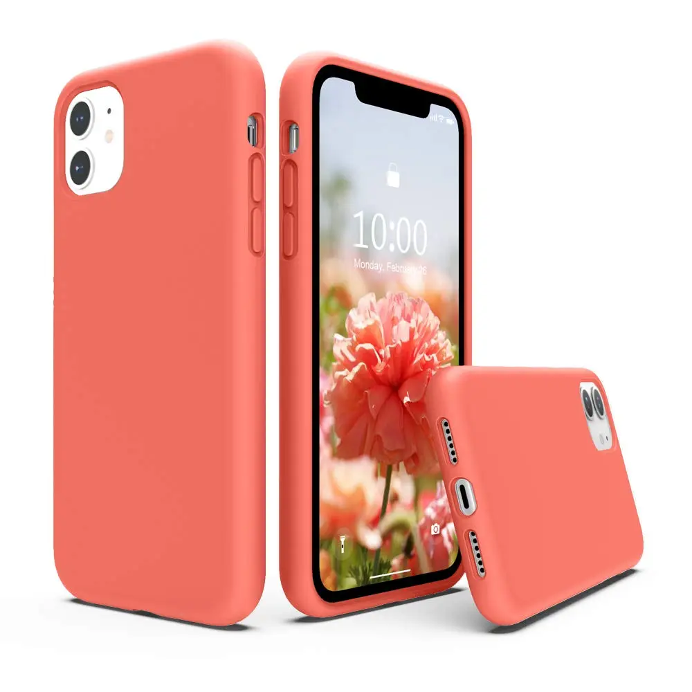 SURPHY Compatible with iPhone 11 Case 6.1 inch | Thickening Liquid Silicone with Microfiber Lining - main product image