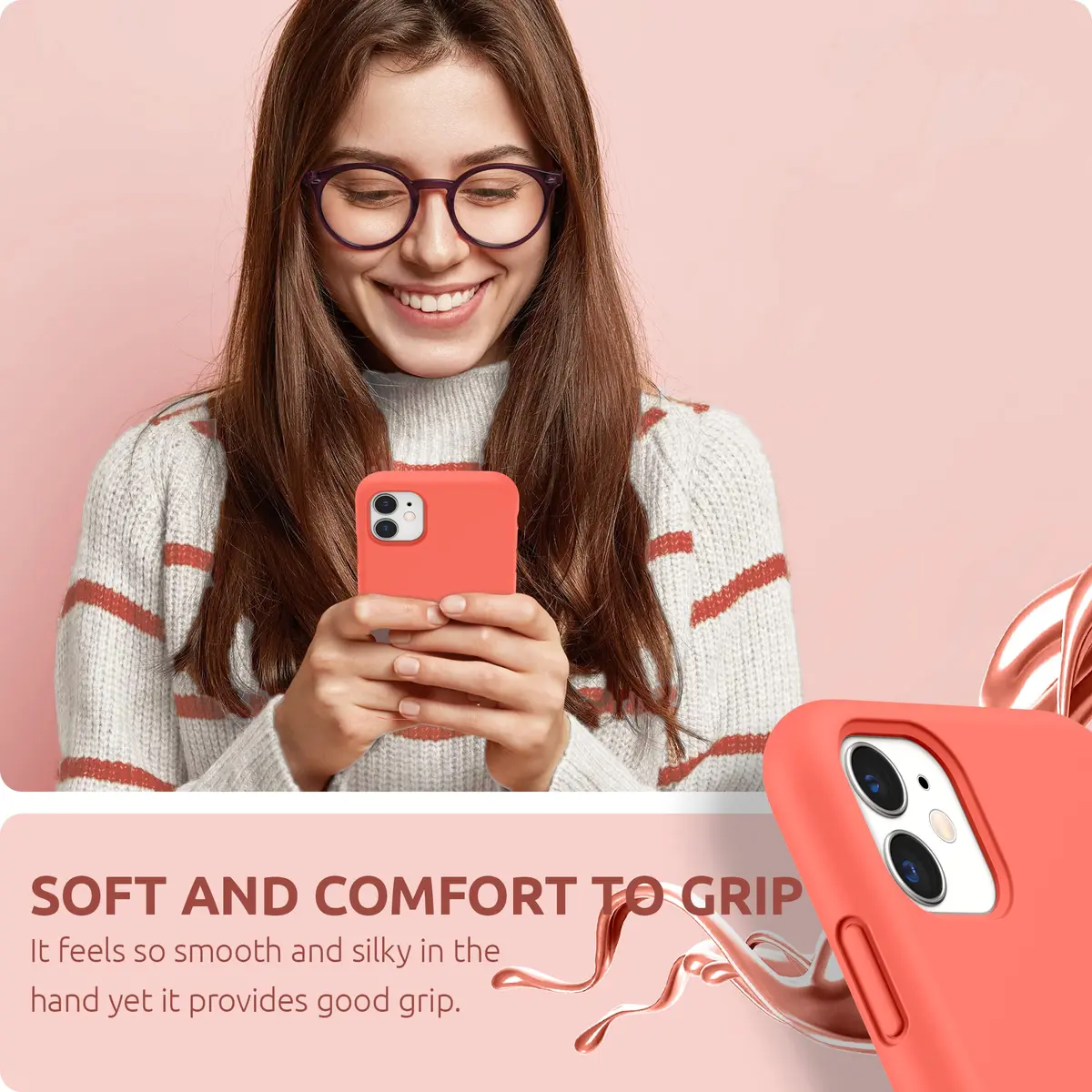 SURPHY Compatible with iPhone 11 Case 6.1 inch | Thickening Liquid Silicone with Microfiber Lining - view 6