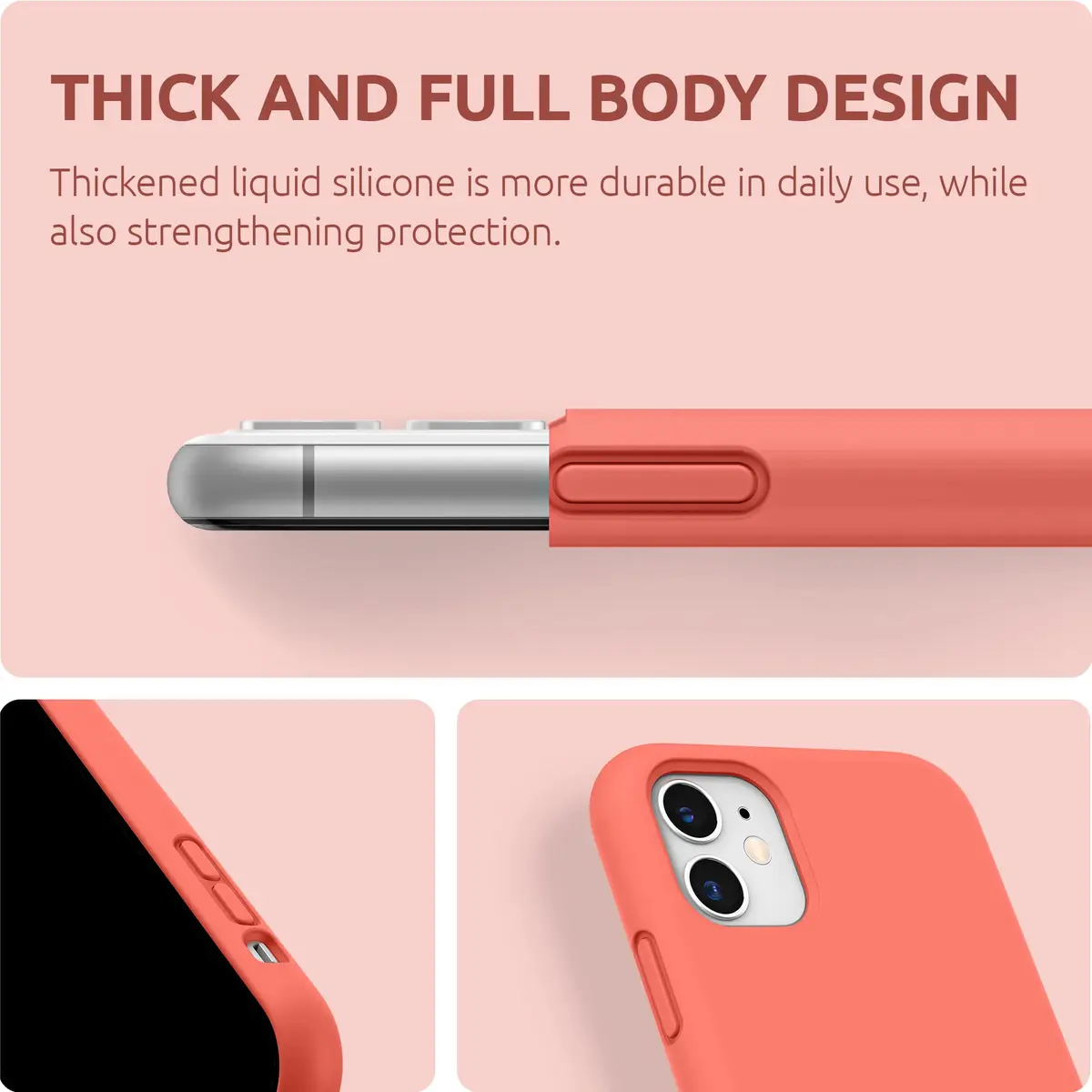 SURPHY Compatible with iPhone 11 Case 6.1 inch | Thickening Liquid Silicone with Microfiber Lining - view 7