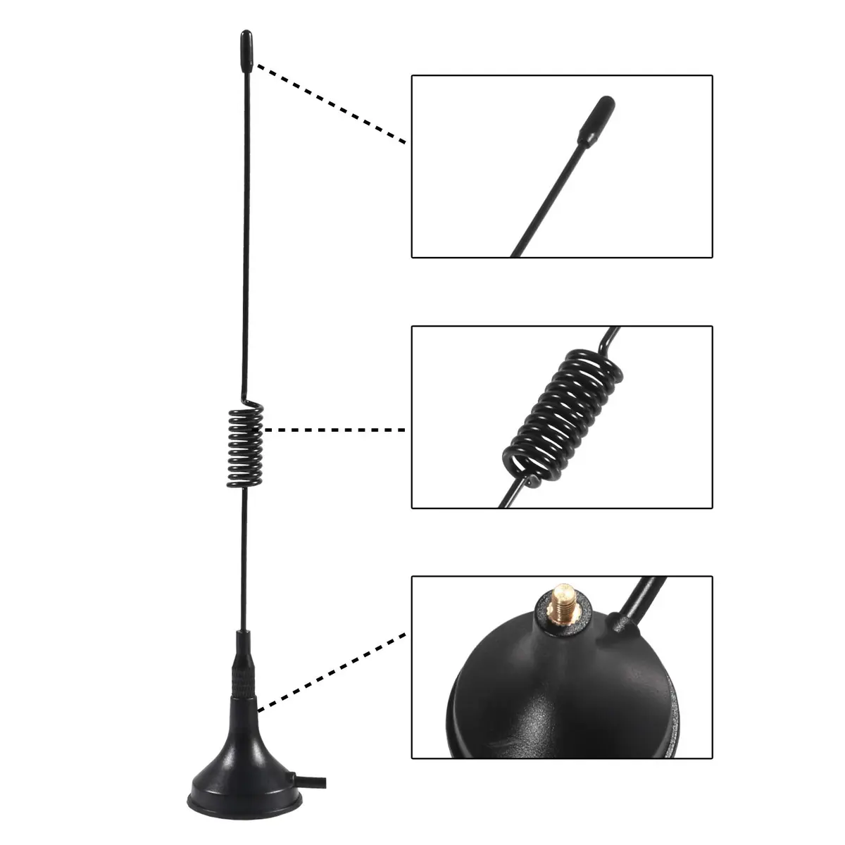 ACEIRMC FM Stereo Antenna 75 Ohm Magnetic Base Indoor Table Top Radio Receiver Antenna | Improved FM Reception - view 3
