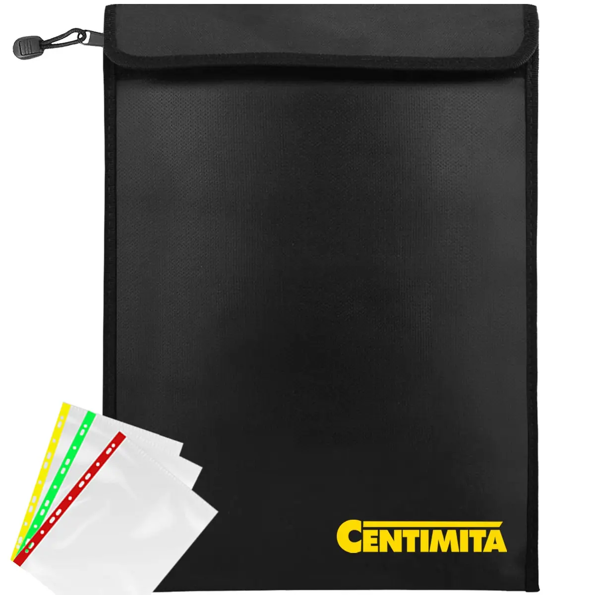 Centimita Fireproof Document Bag Waterproof Safe Folder 15"x11" | Fire & Water Resistant Storage - main product image