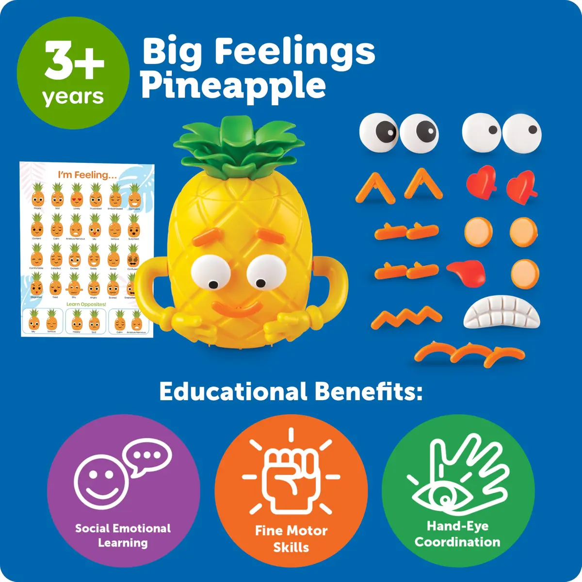 Learning Resources Big Feelings Pineapple | Emotional Learning Toy for Kids - view 6