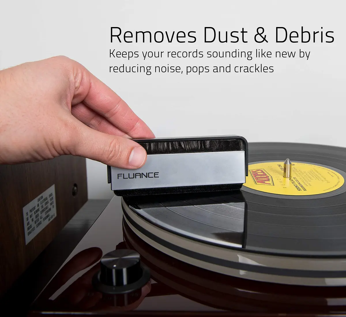 Fluance Vinyl Record Accessory Kit with Record & Stylus Anti-Static Brushes and 760g Record Weight | Complete Turntable Care - view 6