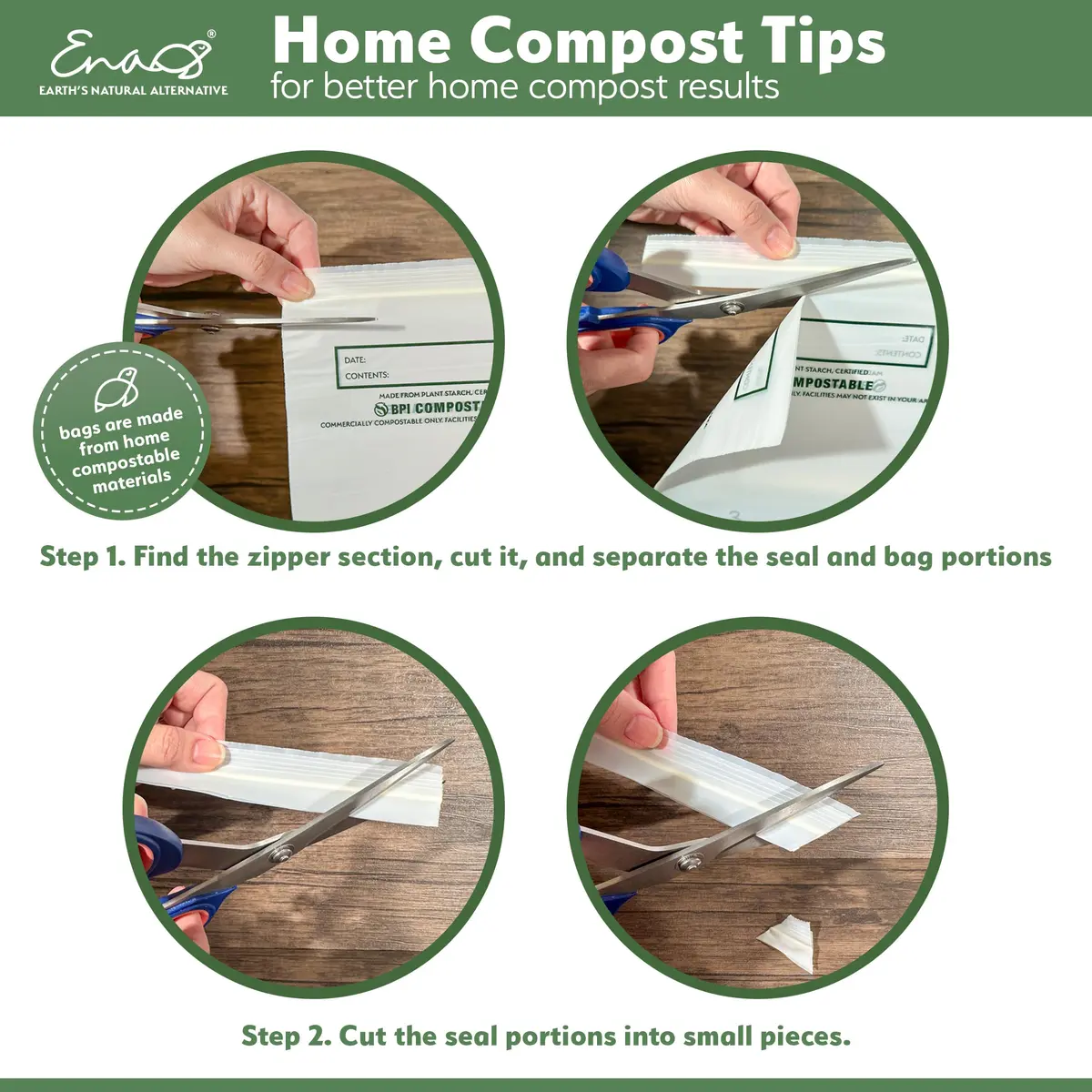 Earth's Natural Alternative Compostable Food Storage Bags Sandwich Size 150 Pack | Plant-Based & BPI Certified - view 6