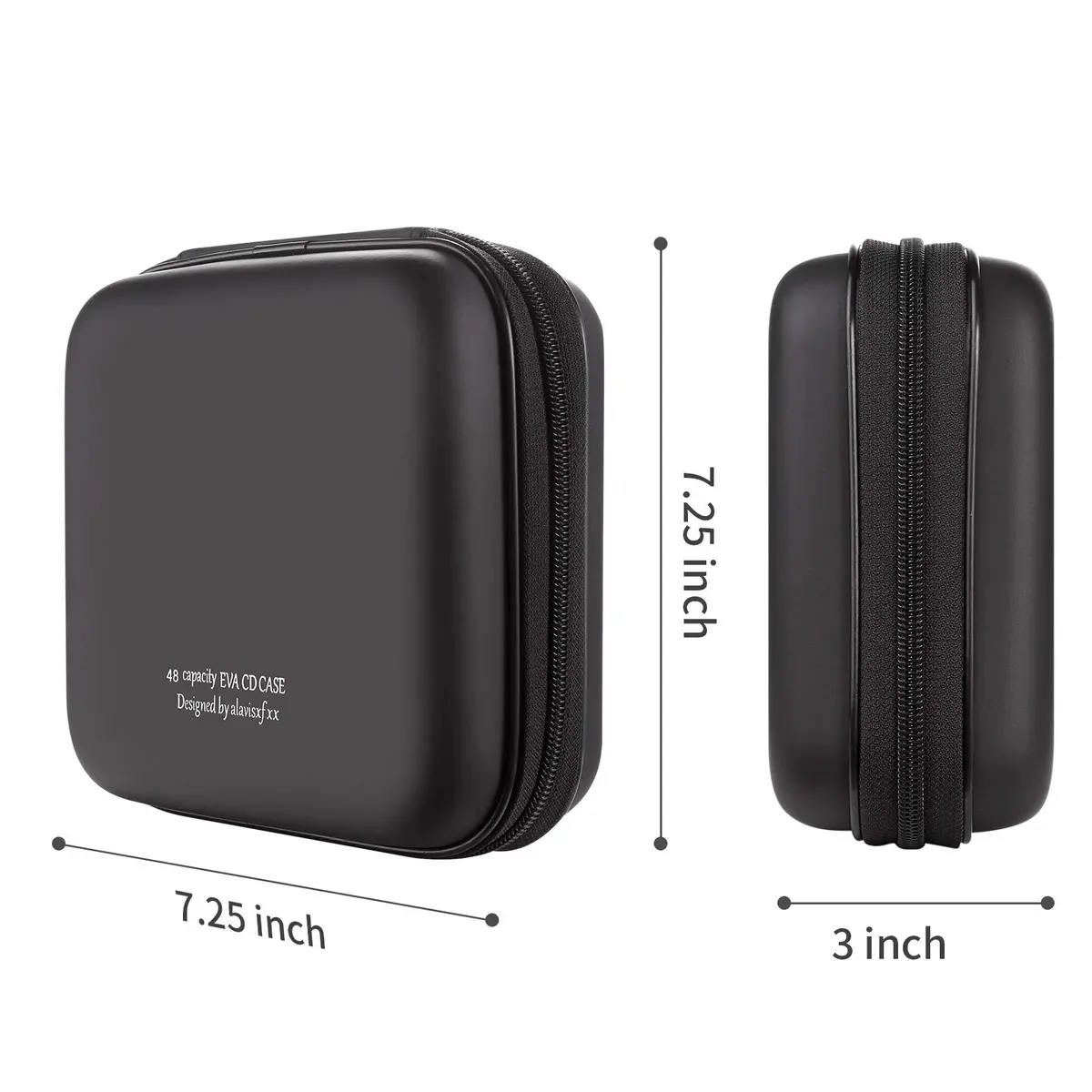 alavisxf xx CD Case, 48 Capacity Protective Zipper Disc Wallet for Car | Compact, Durable & Portable - view 2
