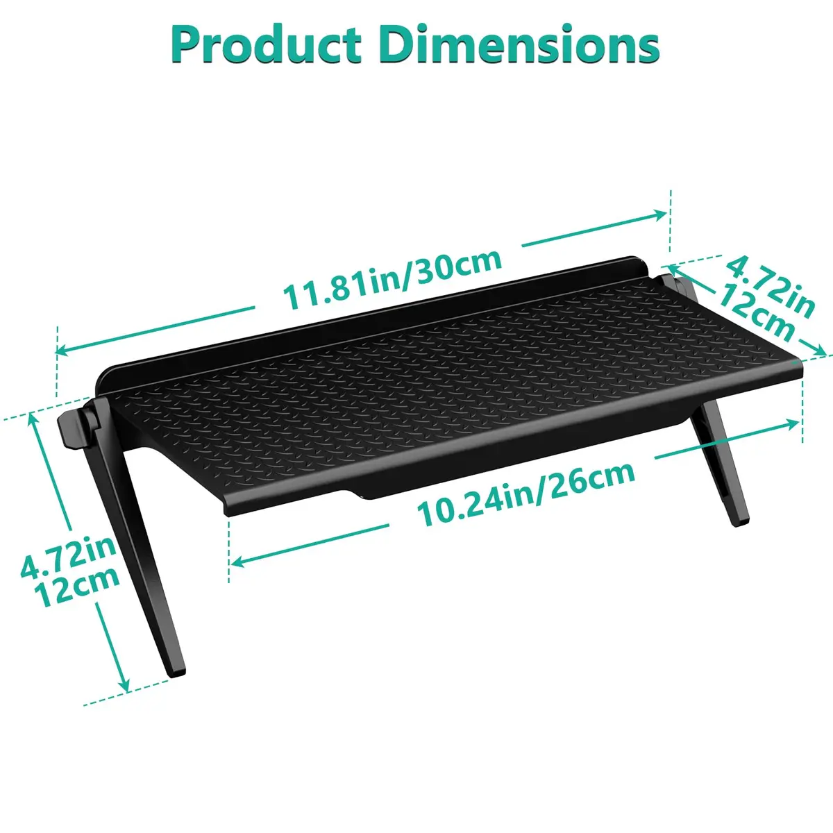 WALI Universal Soundbar Mount, 2 Pack TV Top Shelf 30cm (12 inch) | No Drilling, Holds Up to 6kg - view 5