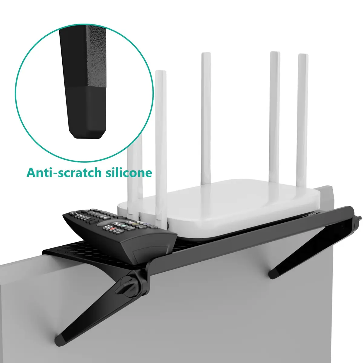WALI Universal Soundbar Mount, 2 Pack TV Top Shelf 30cm (12 inch) | No Drilling, Holds Up to 6kg - view 7