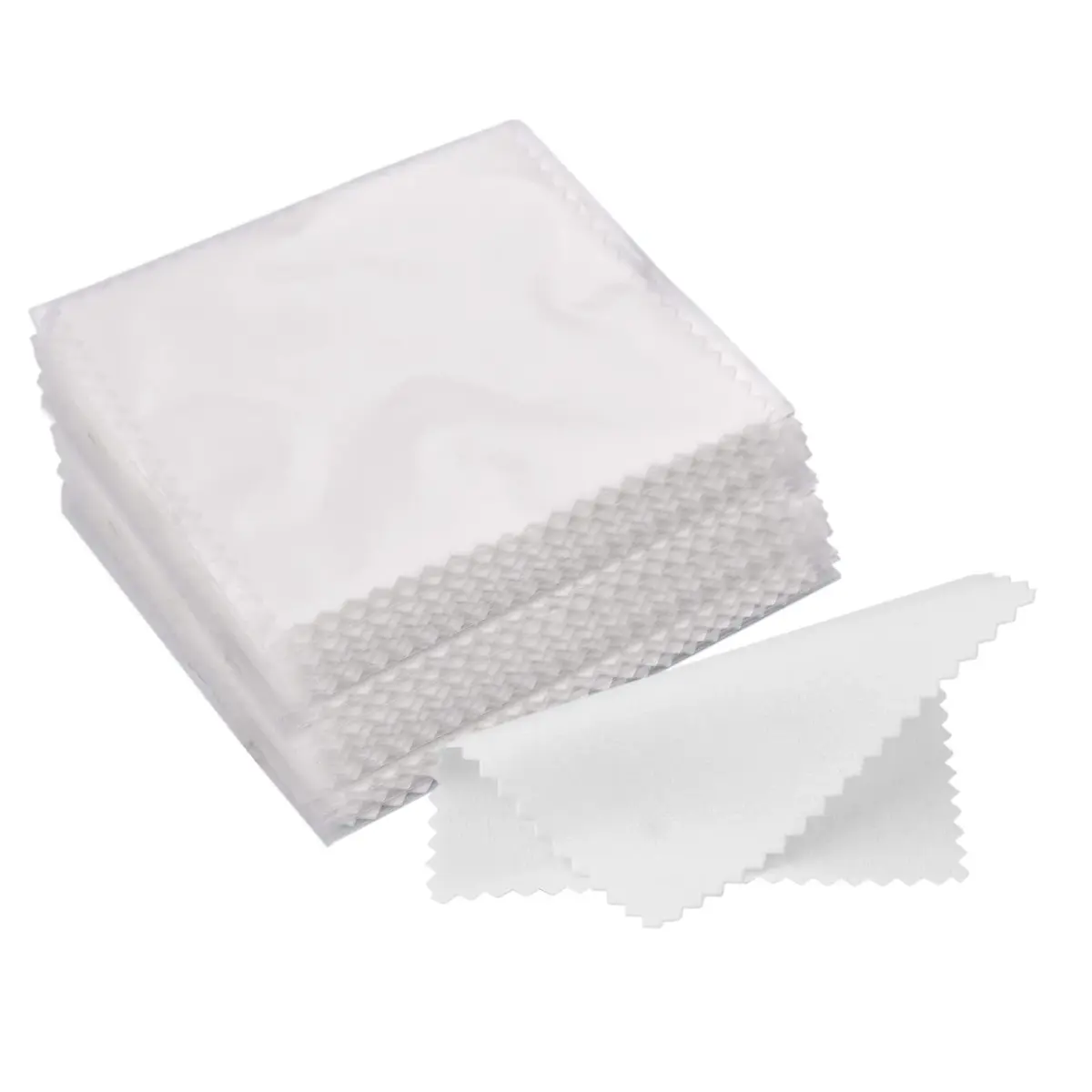SEVENWELL White Jewelry Cleaning Cloths (50 Pcs) | Polishes Sterling Silver, Gold, Platinum - main product image