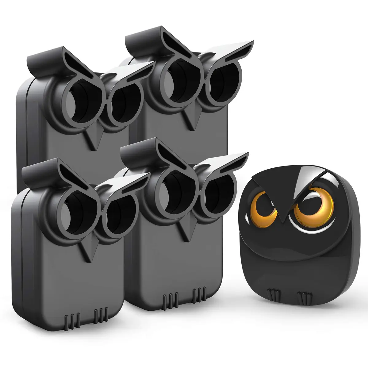 HTZSAFE Long Range Driveway Alarm System with 1 Receiver & 4 Motion Sensors | 1/2 Mile Wireless Transmission - main product image
