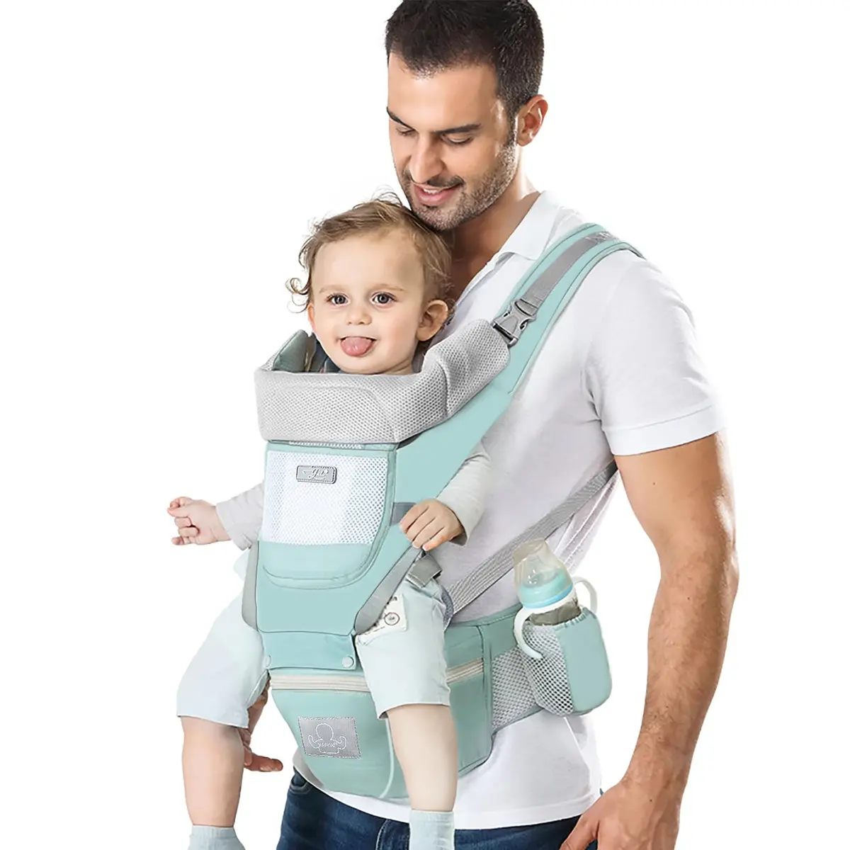 YSSKTC Ergonomic Baby Carrier with Hip Seat & Breathable Mesh | Newborn to Toddler 1-20 kg (2.2-44 lbs) - main product image